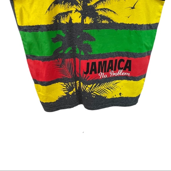 Surf Classics Jamaica No Problem Tee Tank L Palm Trees Beach - Picture 4 of 8
